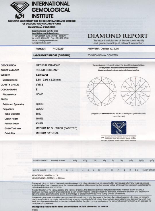 Foto 9 - Diamant IGI! Brillant 0,22 Hochfeines Weiss VVS2, D5604