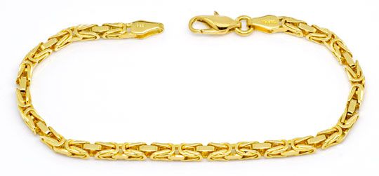 Foto 1 - Goldarmband Königskette massiv Gelb Gold 14K/585, K2233