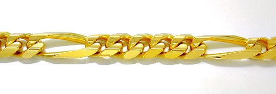 Foto 1 - Massive Figaro Goldkette Gelbgold 14K/585 Karabiner Neu, K2855