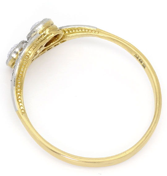 Foto 3 - Original antiker Jugendstil Diamanten-Ring, Gold-Platin, R5987