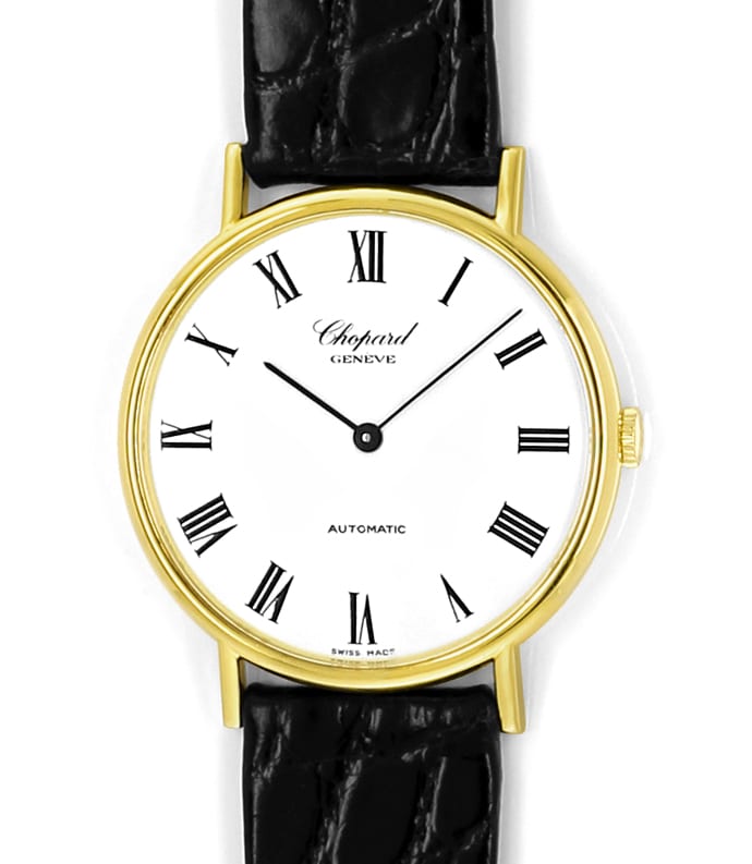 Foto 2 - Chopard Classic Homme Automatik-Uhr Gold Kroko, U1478